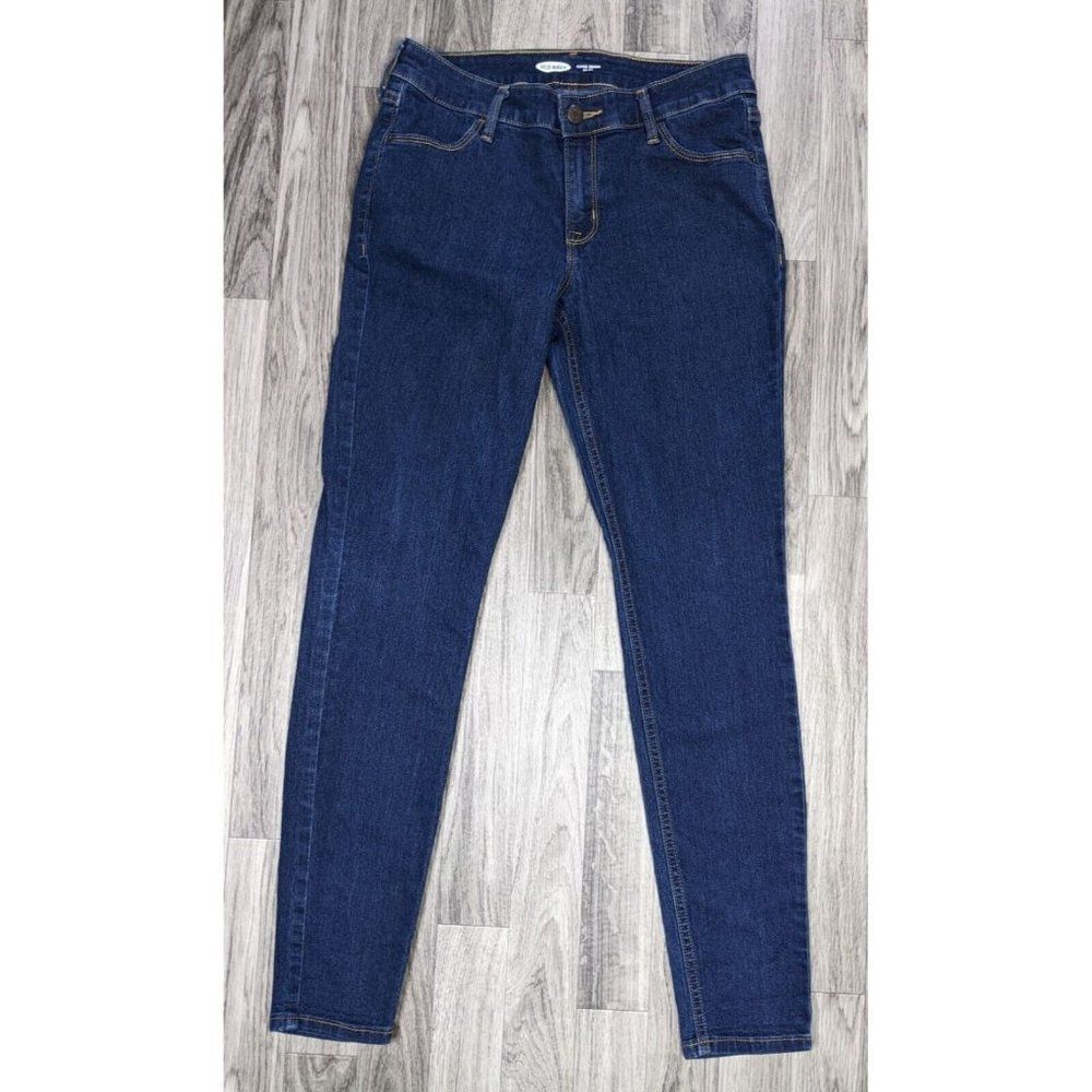 Old Navy Womens Size 4 Pockets Mid Rise Super Skinny Denim Blue Jeans